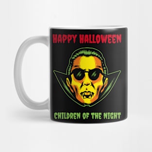 Happy Halloween Children of the Night Funny Vampire Design Mug